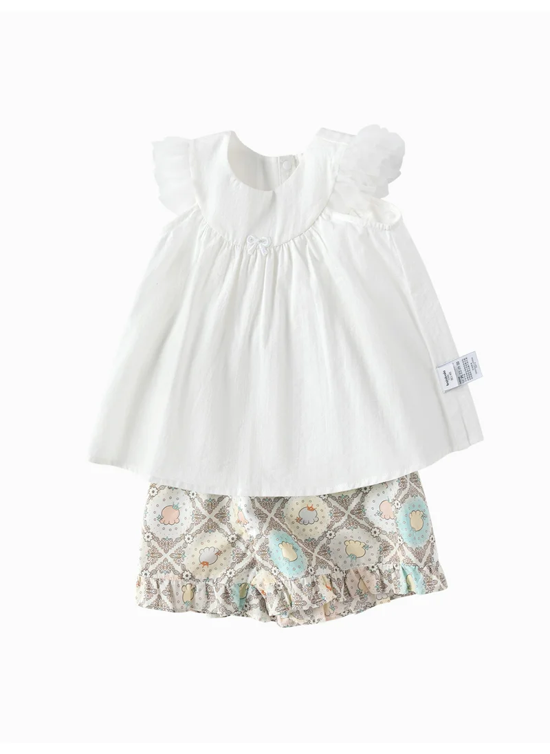 بالابالا Baby Girl Woven short sleeve suit