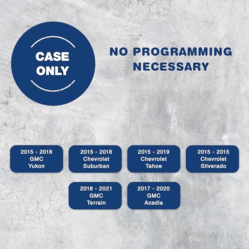 KeylessOption Key Fob Cover Case Replacement for 2015 2016 2017 2018 2019 2020 2021 Chevrolet Chevy Silverado Suburban Tahoe GMC Yukon Remote Shell, 5-Button HYQ1AA, HYQ1EA, No Programming Required - Image 3