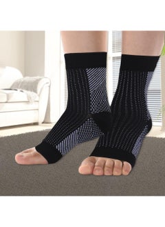 Plantar Fasciitis Relief: Compression Ankle Sleeve for Men and Women - Heel Arch Support, Pain Relief, Black, S/M