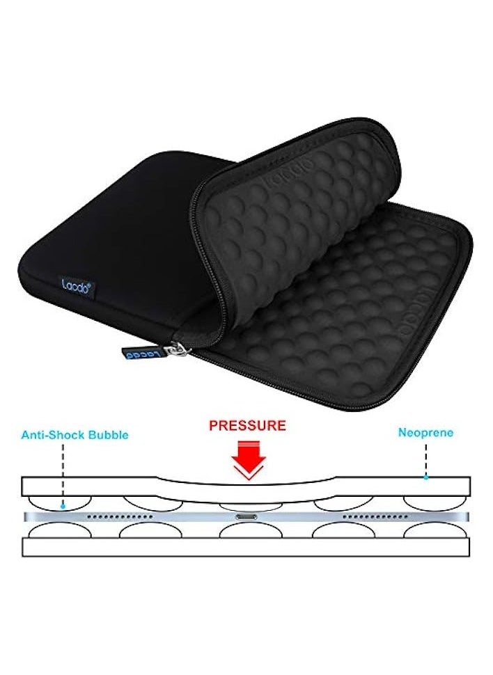 Lacdo Tablet Sleeve Case for 13 inch New iPad Pro M4 2024, 13 inch New iPad Air M2 2024, 12.9 inch New iPad Pro 6 5 4 3 2022-2018 with Magic Keyboard and Smart Keyboard Folio Protective Bag, Black  - Image 2