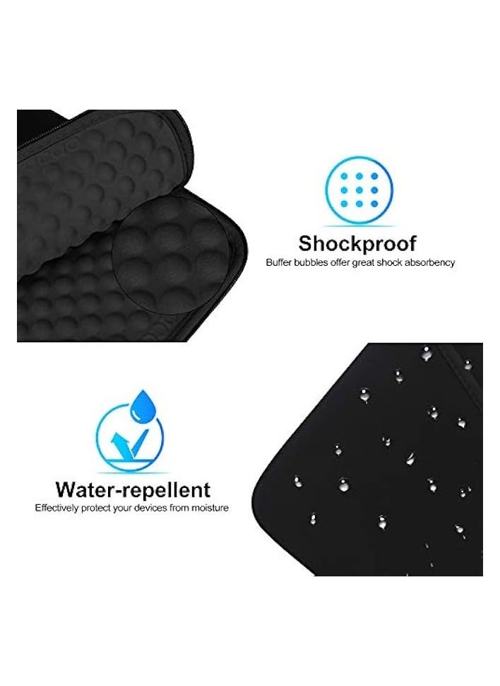 Lacdo Tablet Sleeve Case for 13 inch New iPad Pro M4 2024, 13 inch New iPad Air M2 2024, 12.9 inch New iPad Pro 6 5 4 3 2022-2018 with Magic Keyboard and Smart Keyboard Folio Protective Bag, Black  - Image 3