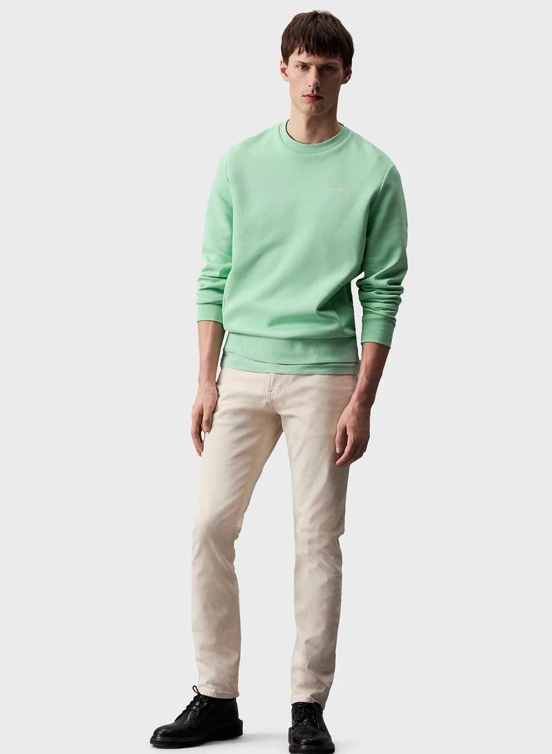 CALVIN KLEIN Logo Crew Neck Sweatshirt