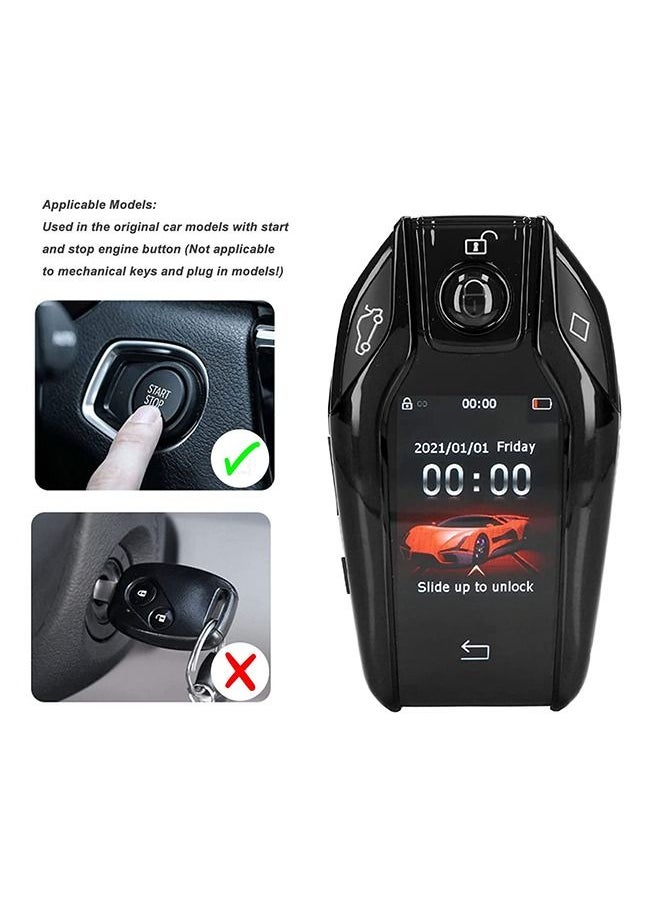 Smart key for cars that operate with a fingerprint only – equipped with a high-quality LCD screen to control the main functions of the car from the inside / TK800