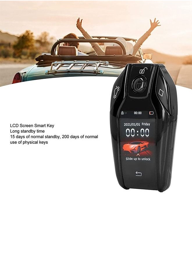 Smart key for cars that operate with a fingerprint only – equipped with a high-quality LCD screen to control the main functions of the car from the inside / TK800