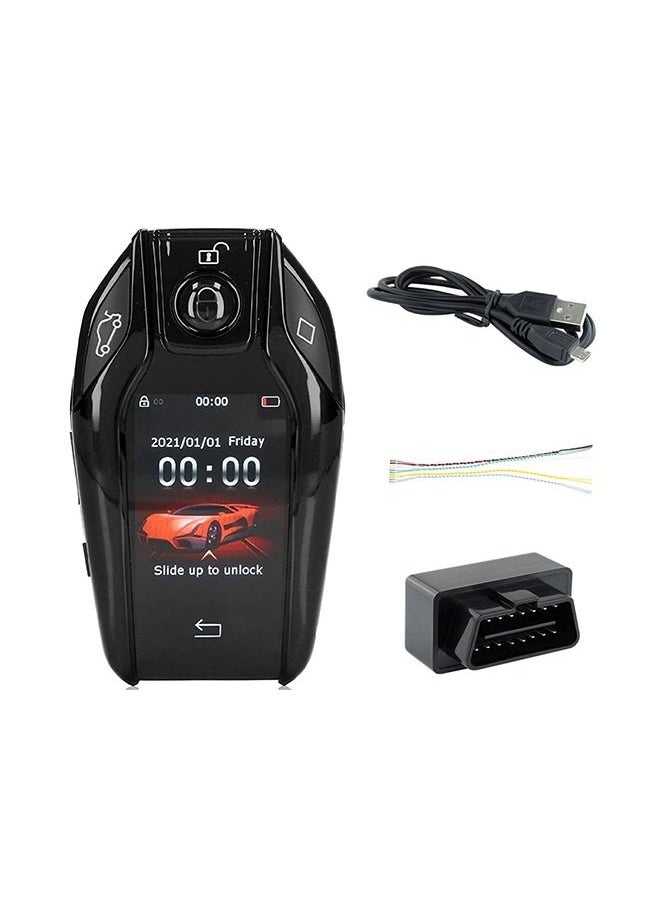 Smart key for cars that operate with a fingerprint only – equipped with a high-quality LCD screen to control the main functions of the car from the inside / TK800