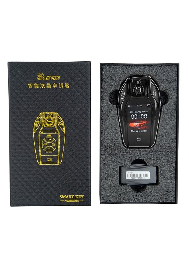 Smart key for cars that operate with a fingerprint only – equipped with a high-quality LCD screen to control the main functions of the car from the inside / TK800