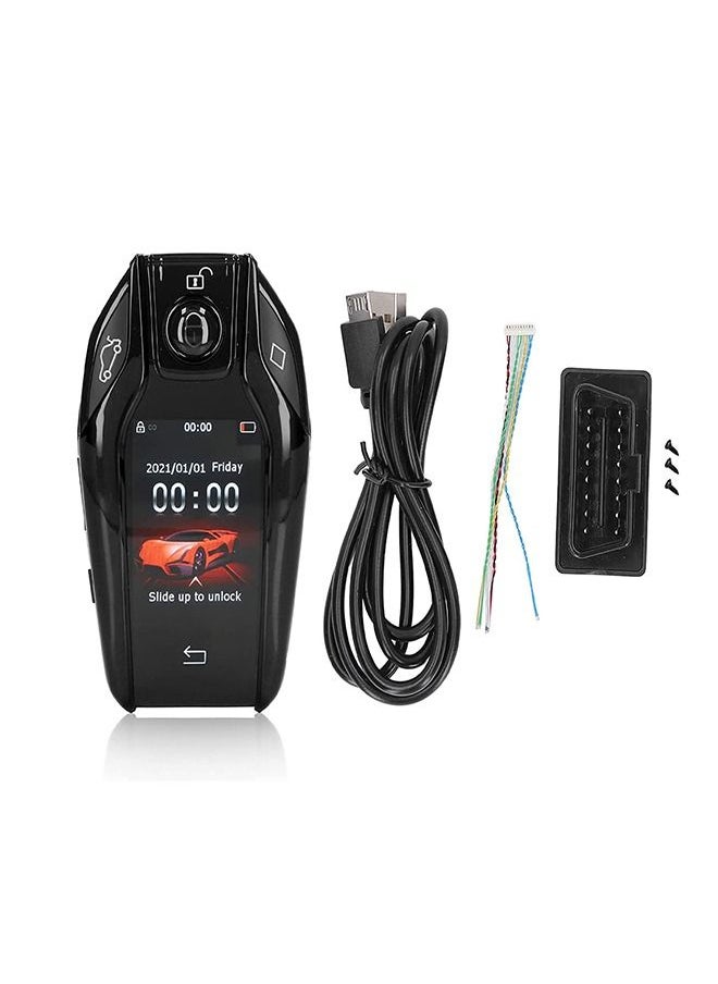 Smart key for cars that operate with a fingerprint only – equipped with a high-quality LCD screen to control the main functions of the car from the inside / TK800