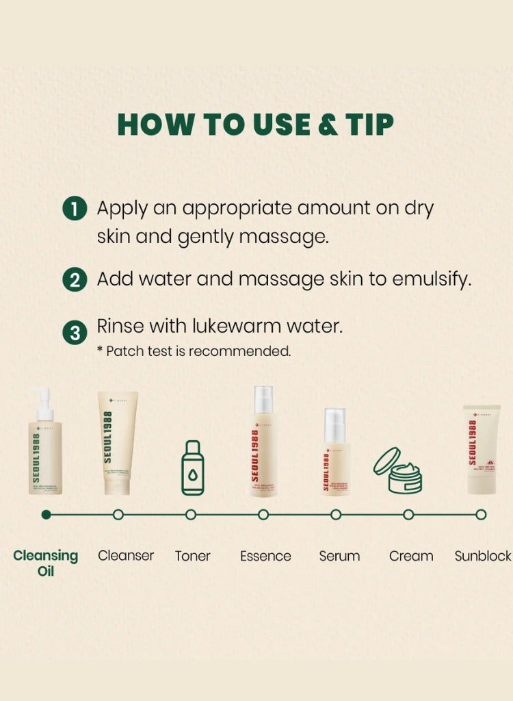 K-SECRET SEOUL 1988 Cleansing Oil with Pine Cica 1% and Probiotics – Gentle Makeup Remover and Hydrating Face Cleanser for Sensitive Skin - Image 5
