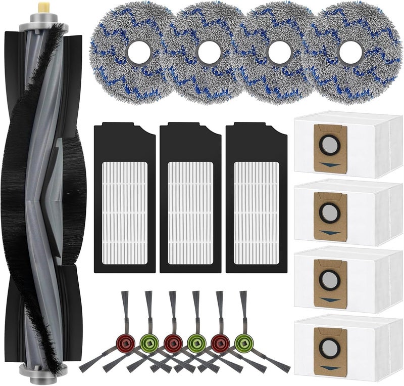 تشان تشنج المواصفات: * تناسب طرازات: مكنسة الروبوت ECOVACS DEEBOT X1 Turbo Omni. * اللون: كما هو موضح في الصور. - Image 1