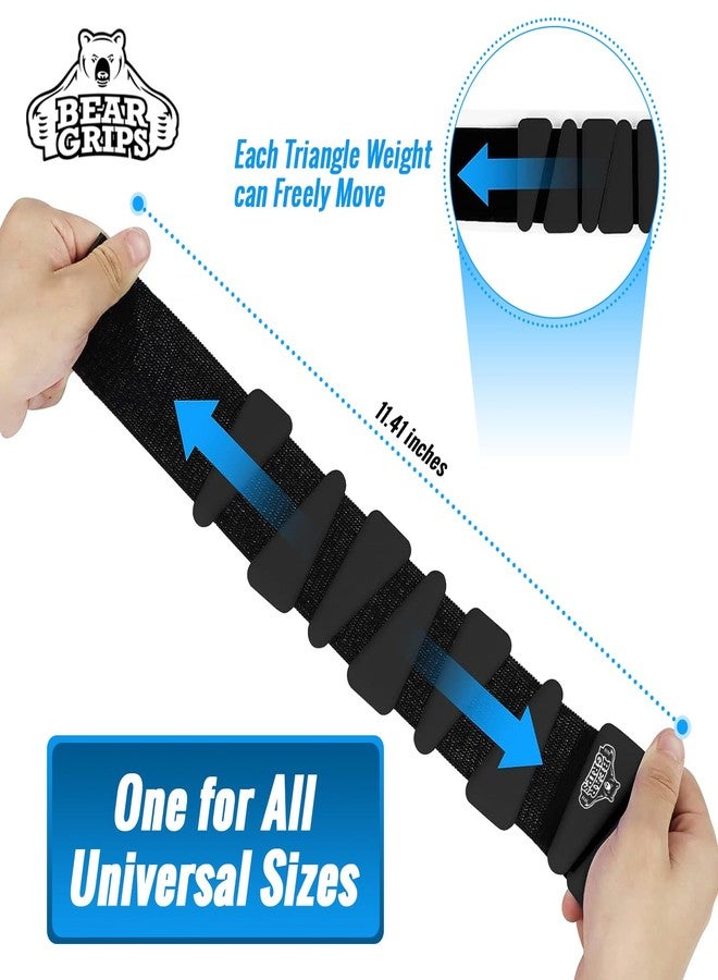 Bear Grips Wrist and Ankle Weight - Resistance Home Gym Equipment Workout Straps for Men and Women - Workout Equipment Wearable Weights Adjustable Dumbbells for Yoga, Walking, Pilates (Black, 2LB) - Image 2