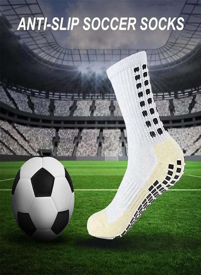 DIVUE Athletic Sport Anti-slip Socks for Men Women (Free Size | 1 Pair) | Crew Length Non-slip Rubber Grip Thicken Cushion socks for footballers, Rugby, Cricket, Yoga, Badminton, Baseball, Sports - Image 3