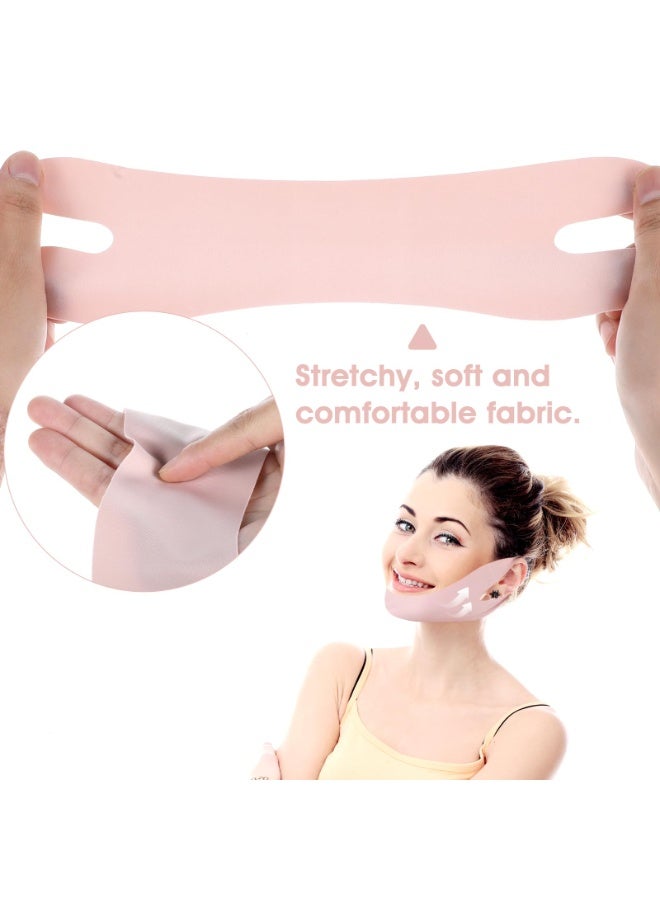 Reusable V Line Face Lifting Chin Strap Pink Thinp Double Chin Reducer Skin Tightening Prevent Sagging Face Lift Mask - Image 4