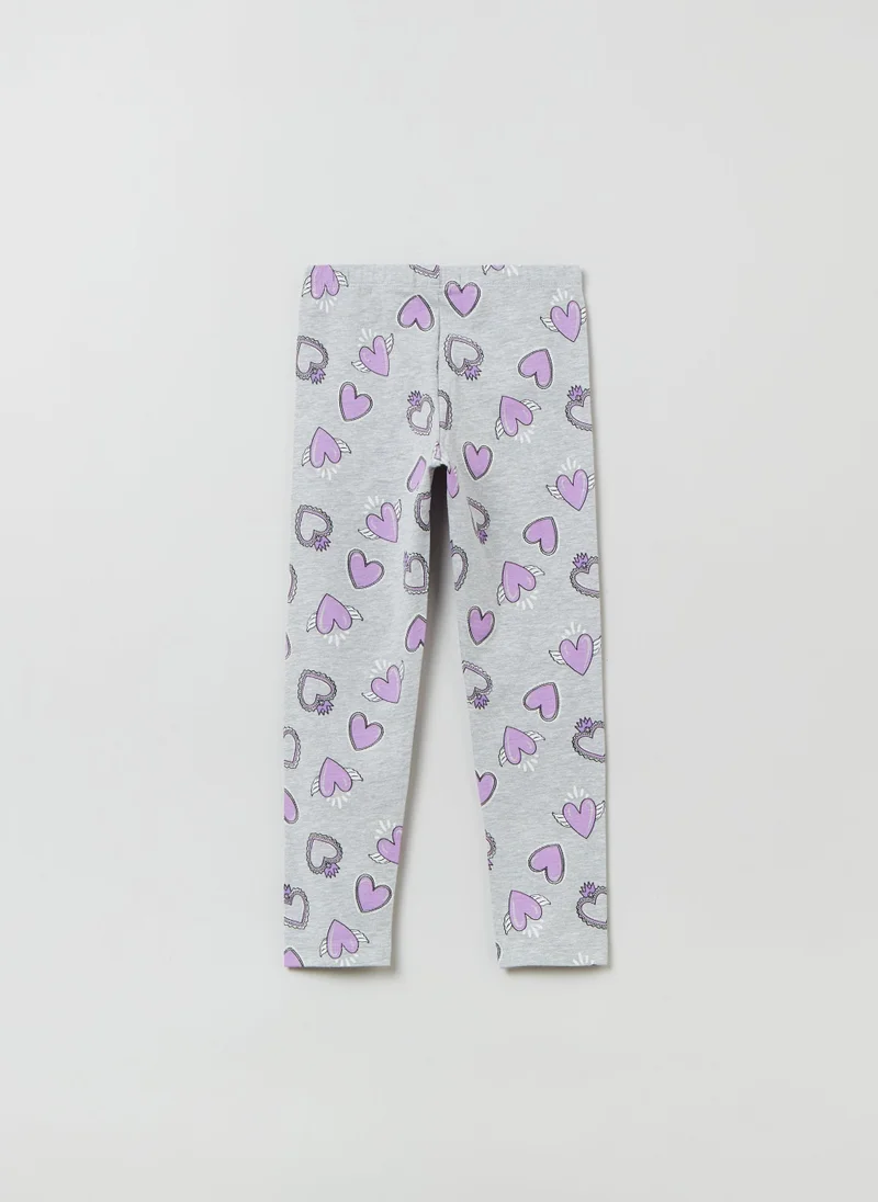 Ovs OVS Leggings In Stretch Cotton With Heart Print