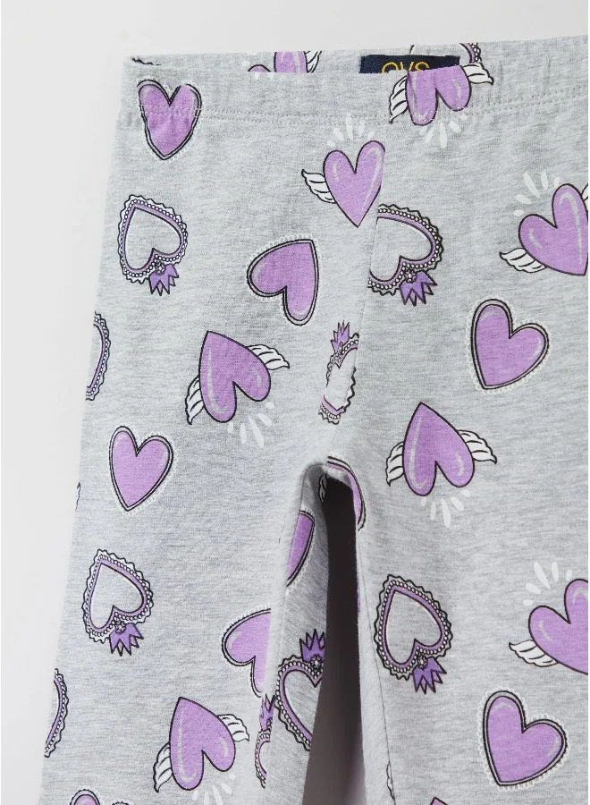 Ovs OVS Leggings In Stretch Cotton With Heart Print