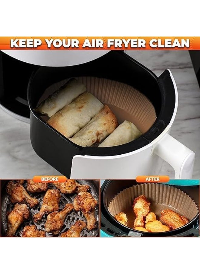 بطانة ورقية للمقلاة الهوائية للاستعمال مرة واحدة - 100 قطعة ، بطانات مقلاة هوائية غير لاصقة، بطانات مقلاة هوائية للاستعمال مرة واحدة للخبز، بطانات ورق برشمان للمقلاة الهوائية 160mm x 45mm size C - Image 1