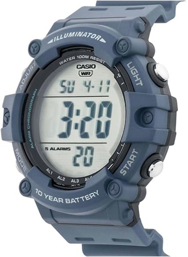 CASIO AE-1500WH-2AV Men's Digital Watch - Dual Time, 5 Alarms, 100M Water Resistance, LED Backlight, Wide Face  - Image 2