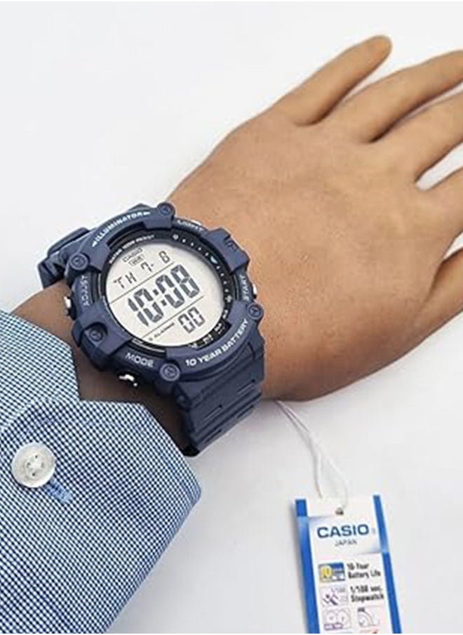 CASIO AE-1500WH-2AV Men's Digital Watch - Dual Time, 5 Alarms, 100M Water Resistance, LED Backlight, Wide Face  - Image 4