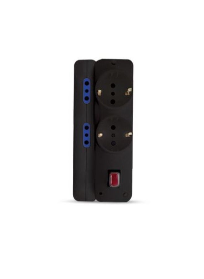 Elios Elios Extension Socket, Black- Basic 6 Sockets  - Image 1