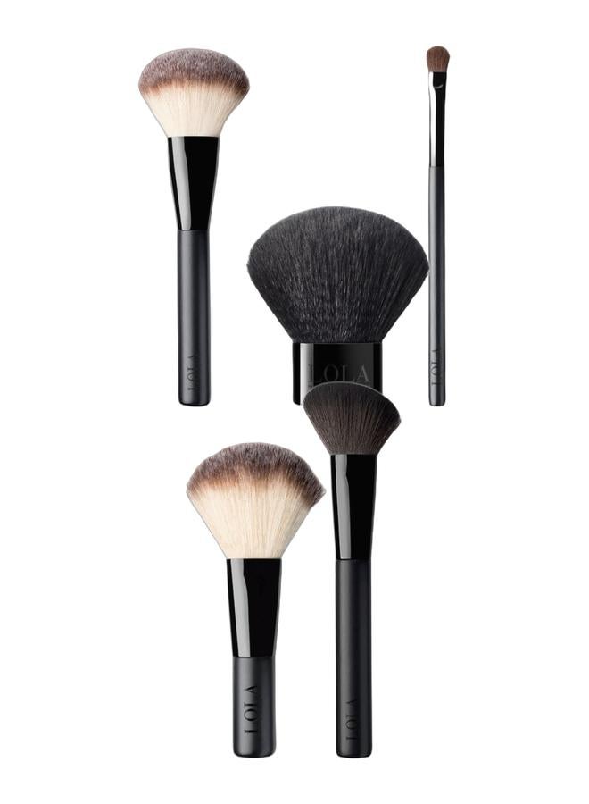 لولا میک آب بای برسه مجموعة فرش لوﻻ التوقيعية – 5 فرش مكياج احترافية نباتية للوجه والعينين - Image 1