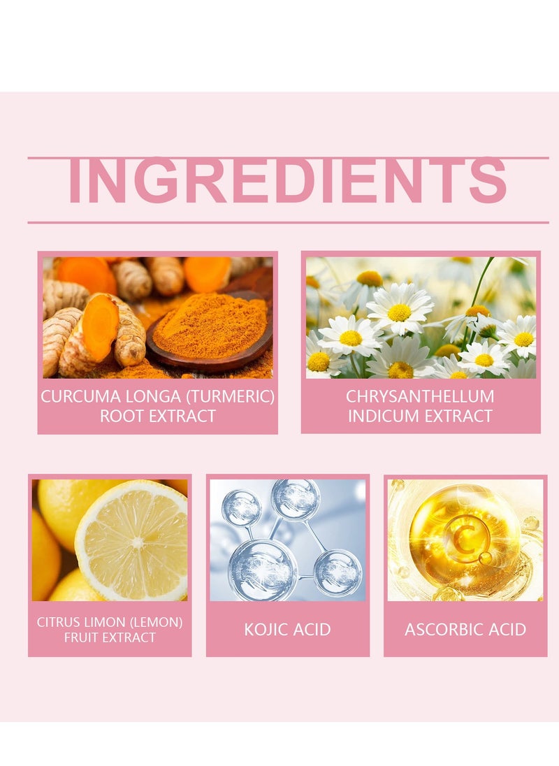 EELHOE 40Pcs Kojic Acid and Turmeric Cleansing Pads, Turmeric Cleansing Pads Exfoliating Cleansing Facial Treatment  - Image 3