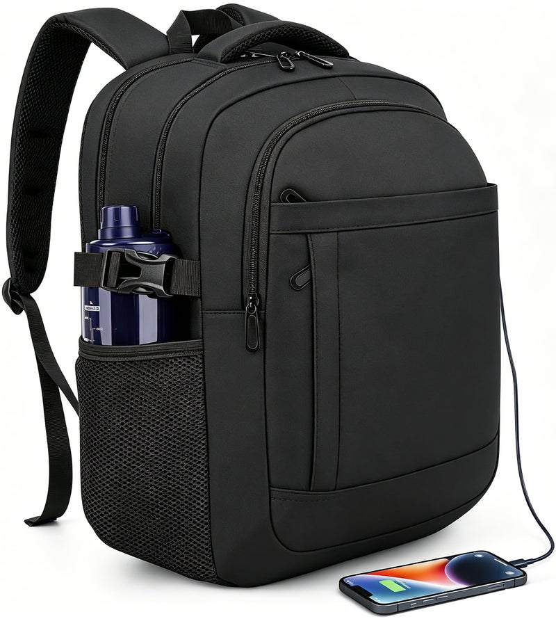 DEYACE Laptop Backpack 17 Inch Large Computer Bag for Men with USB Charger Port 18x14x8 Flight Approved Personal Item Travel Laptop Backpacks - Image 2