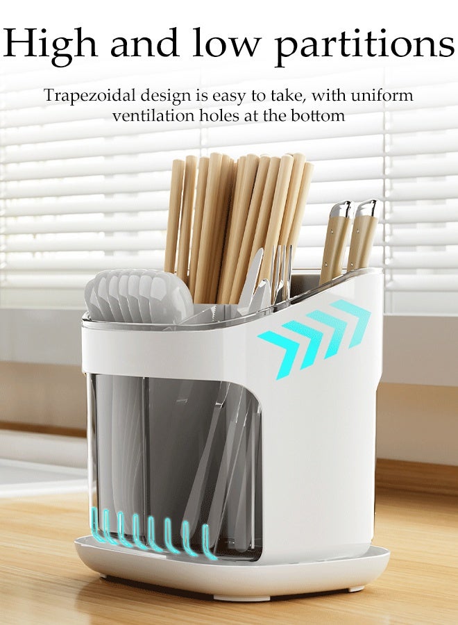 Plastic Cutlery Strainer,Chopsticks Holder,Household Tableware Storage Organizer,Multifunctional Chopsticks Storage Rack for Kitchen - Image 5