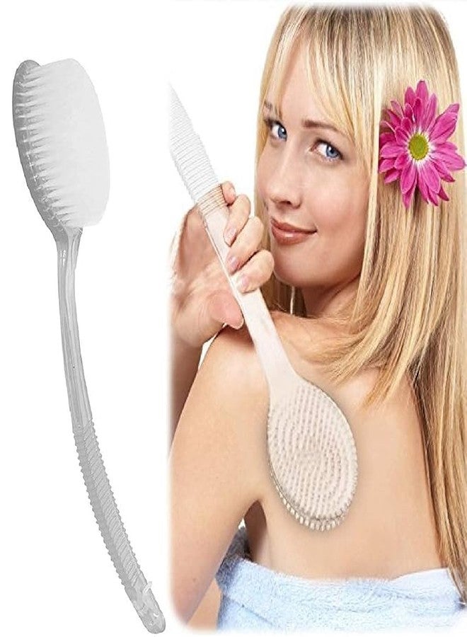 Glan Bath Scrub Brush Soft Long Handle For Women Back Brush Scrubber Washer Bathing Scrubbing Body Brush Loofah For Shower Cleaning Pack Of 1 (M3) - Image 1