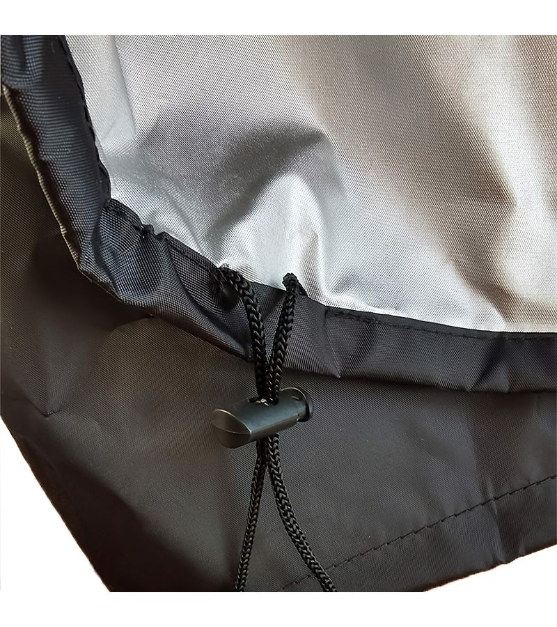 Projector Protective Cover 420D Thick Black Oxford Fabric With Silver Coating Inside Drawstring Bottom Storage Cover For Standard Size Projector Compatible Lifting Or Desktop Use - Image 5