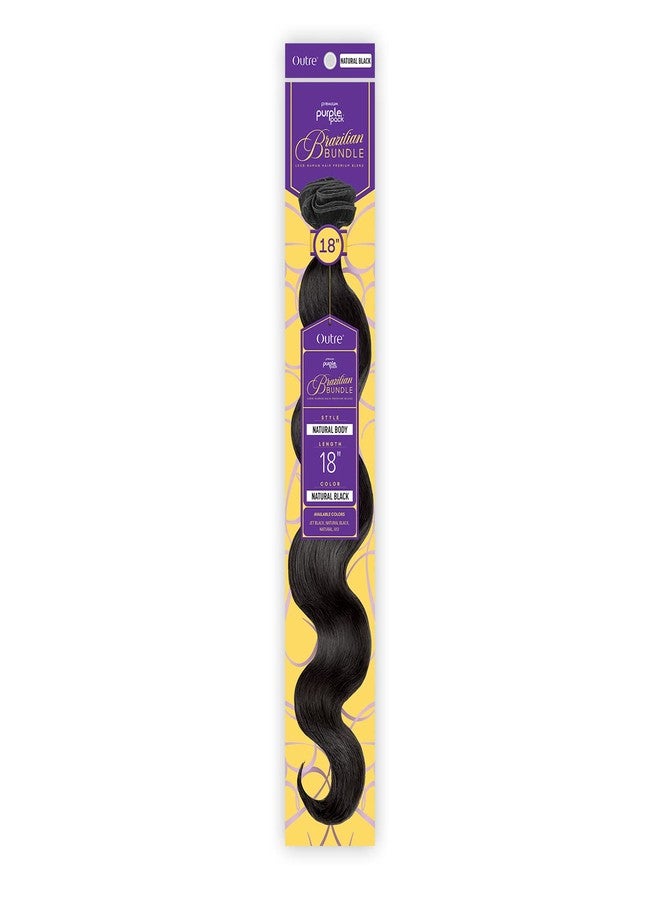 Outre Human Hair Blend Weave Premium Purple Pack Brazilian Bundle Natural Body (18-36'') (30 Inch, 613), 1.0 Count - Image 1