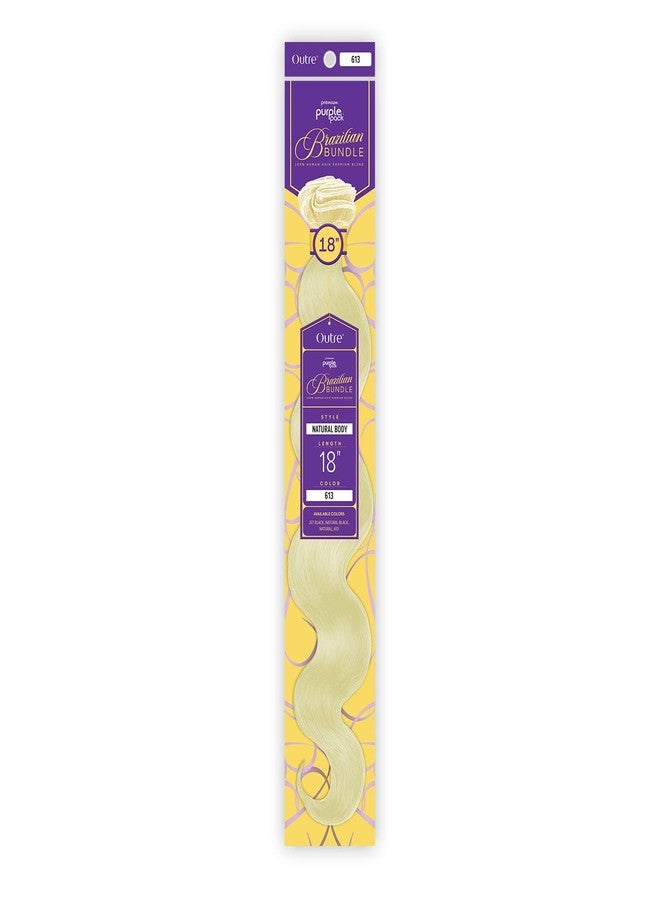 Outre Human Hair Blend Weave Premium Purple Pack Brazilian Bundle Natural Body (18-36'') (30 Inch, 613), 1.0 Count - Image 2