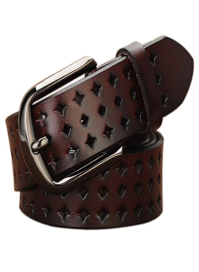 VONSELY Hollow Leather Belts for Women, Soft Leather Womens Belts with Pin Buckle - Image 1