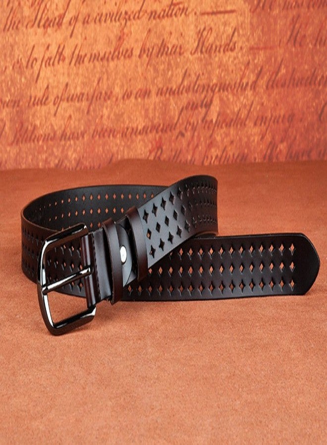 VONSELY Hollow Leather Belts for Women, Soft Leather Womens Belts with Pin Buckle - Image 4