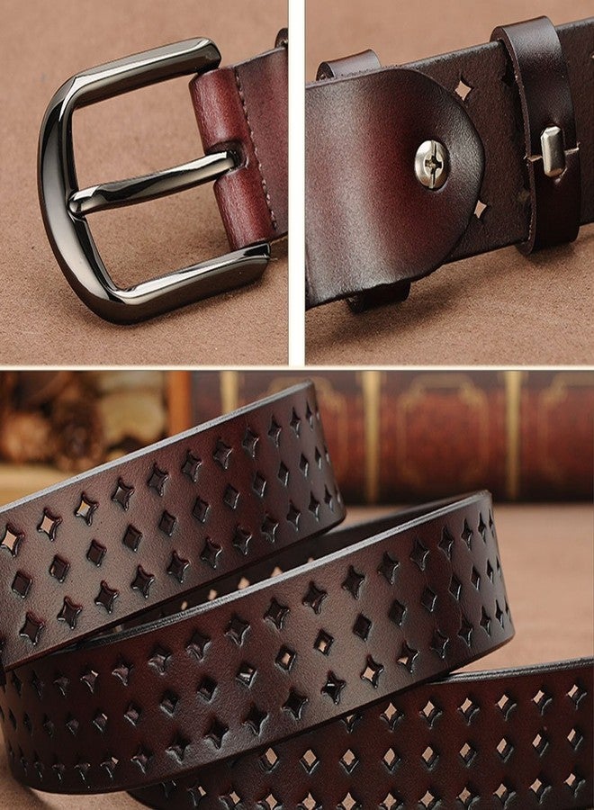 VONSELY Hollow Leather Belts for Women, Soft Leather Womens Belts with Pin Buckle - Image 3