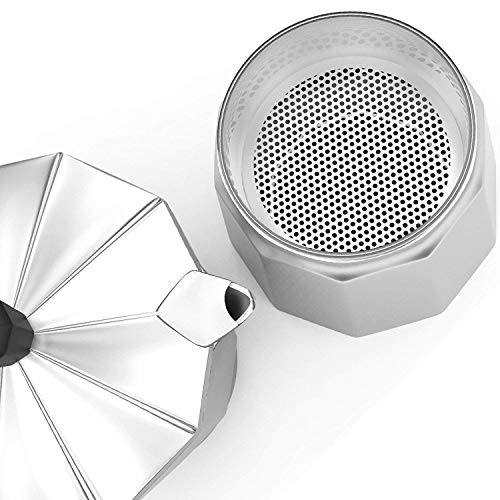 Definite Aluminum Stovetop Espresso Coffee Maker – 3 Cup Moka Pot for Rich Italian Coffee | Classic Silver Percolator | Easy to Use, Heat-Resistant Handle | Perfect for Home & Office Brewing - Image 3