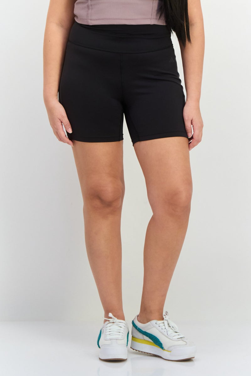 Adidas Women Sportswear Fit Pull On Training Shorts, Black  - Image 1
