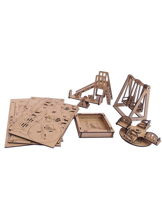 StepsToDo StepsToDo Wooden Playground Furniture Making & Painting Kit. for Dolls. Includes Furniture Slide, Swing, Seesaw, Sandtray. Pine Wood. No Hammer, Glue Required.  - Image 1