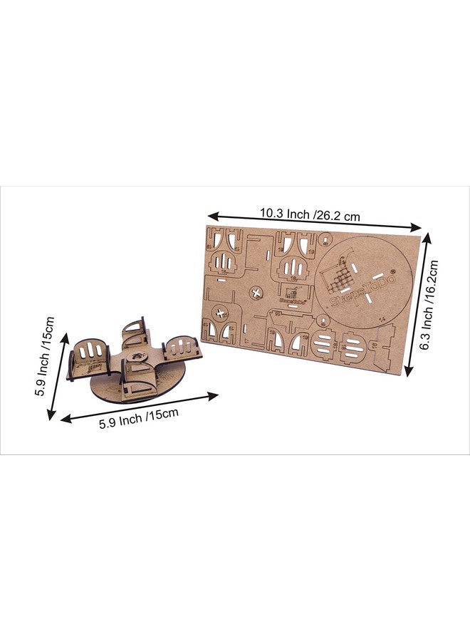 StepsToDo StepsToDo Wooden Playground Furniture Making & Painting Kit. for Dolls. Includes Furniture Slide, Swing, Seesaw, Sandtray. Pine Wood. No Hammer, Glue Required.  - Image 3