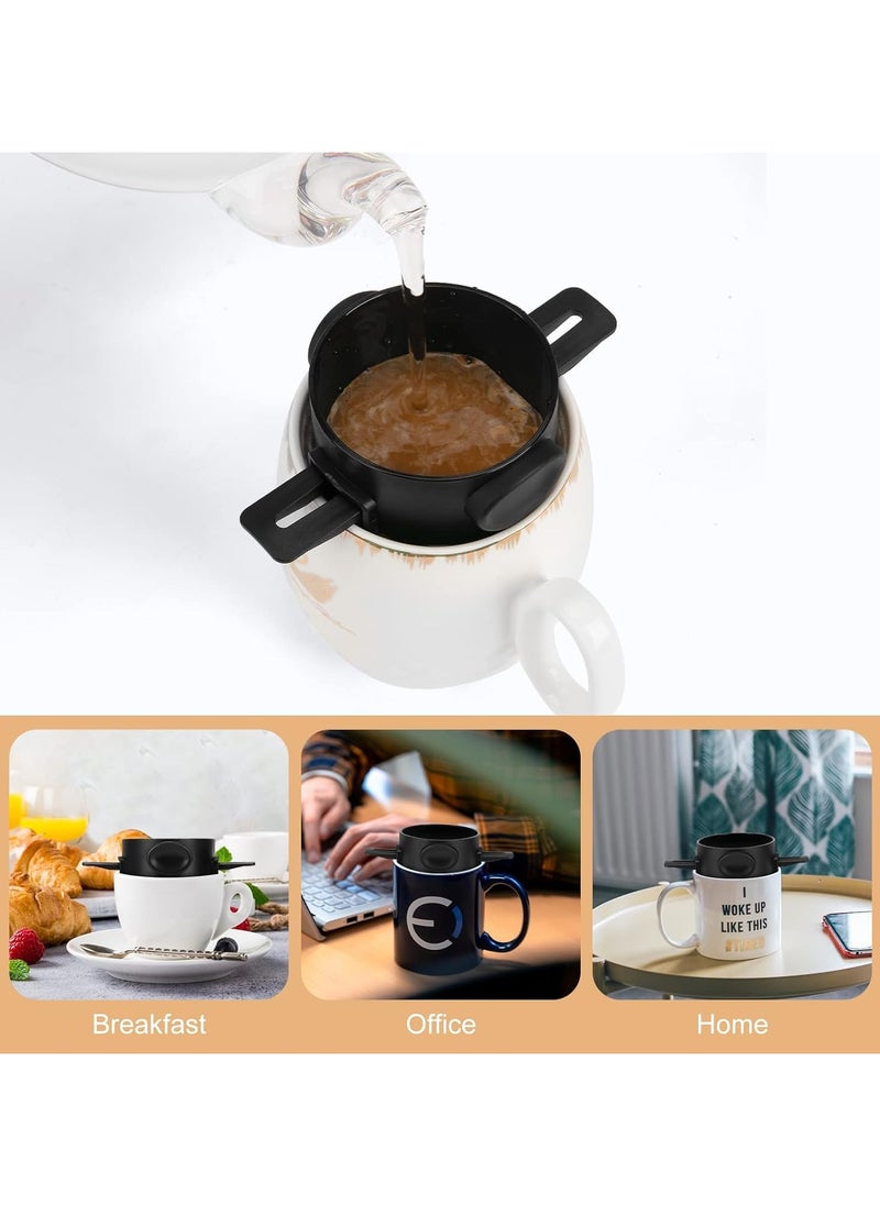 Generic Pour Over Coffee Maker,Portable Stainless Steel Reusable Coffee Filter, Mini Collapsible Paperless Single Serve 1 Cup Coffee Dripper Cup Easy To Clean For Travel Camping  - Image 4