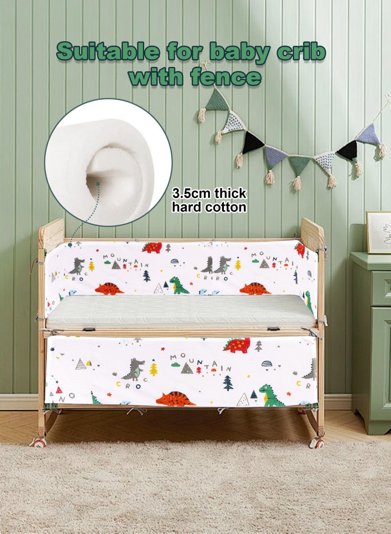 URbazaar Crib Bumper Breathable Cot Bumper Breathable Mesh Cot Liner Crib Rail Cover Baby Crib Bumper Baby Boys Girls Nursery Breathable Crib Bedding Baby Bed Bumper 130x30x3.5cm - Image 3