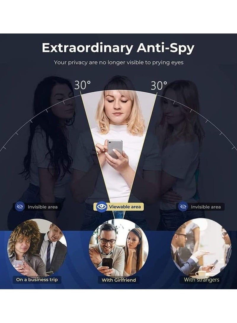 راكسوم واقي شاشة لحماية خصوصية هاتف iPhone 14 Pro Max، مصنوع من زجاج مقوى مضاد للتجسس، صلابة 9H، مقاوم للخدوش، خالٍ من الفقاعات. - Image 4