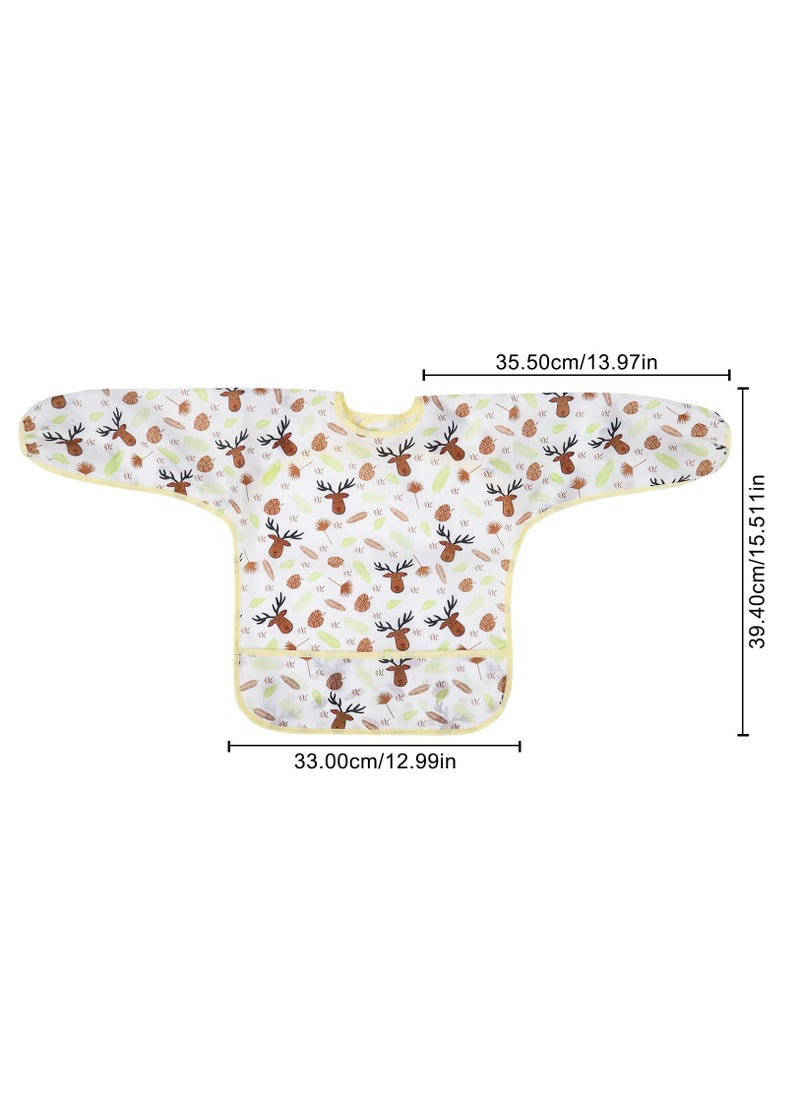 Arabest - 4 Pack Long Sleeve Baby Bibs, Waterproof Sleeved Bib, Toddler Soft Bib for 6-24 Months M - Image 1