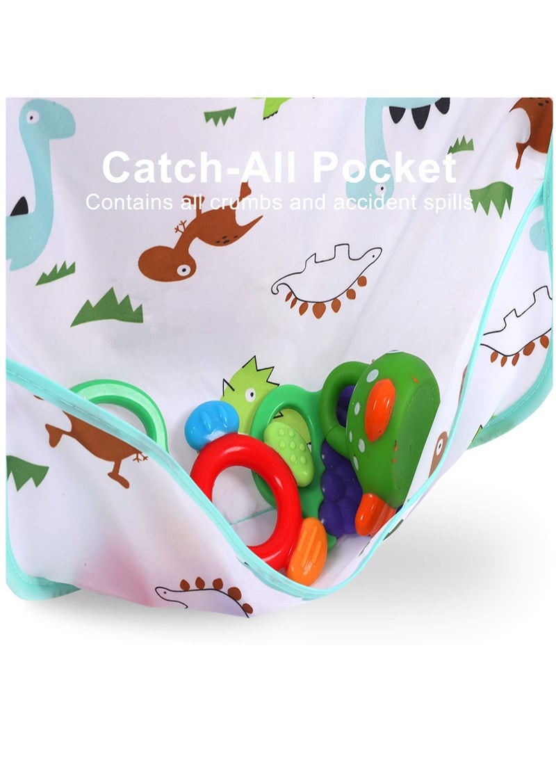 Arabest - 4 Pack Long Sleeve Baby Bibs, Waterproof Sleeved Bib, Toddler Soft Bib for 6-24 Months M - Image 1