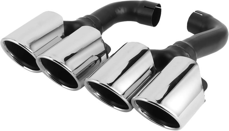 klarako Chrome Quad Exhaust Muffler Tips End Pipe Trim Fits for X3 G01 X4 G02 M Sport 2019?2021 - Image 1
