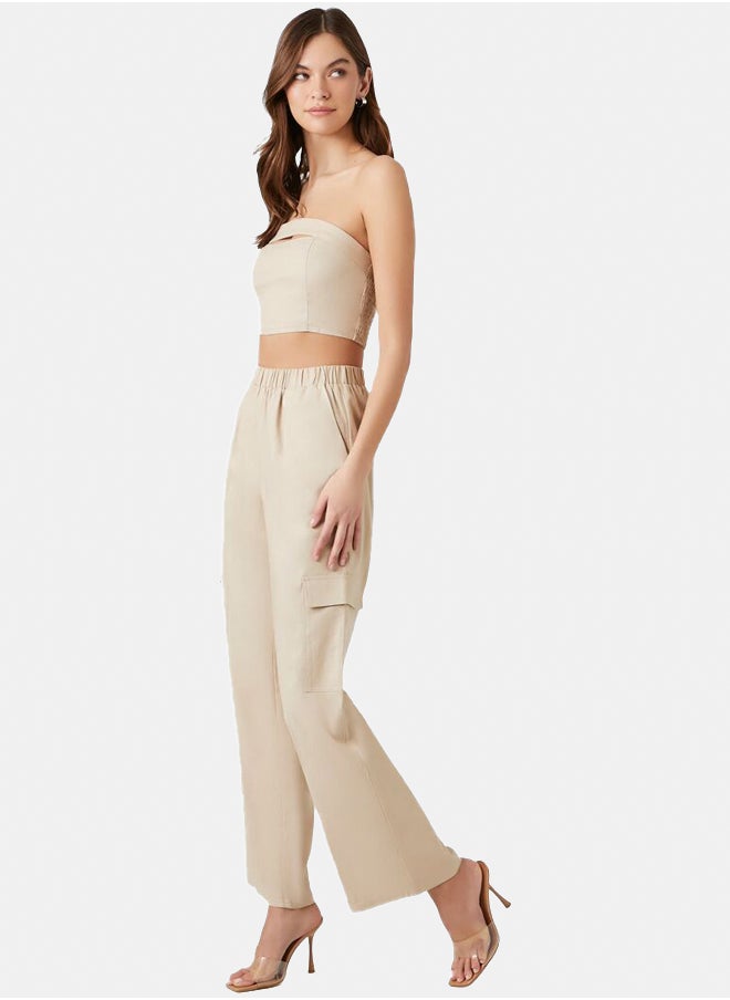 FOREVER 21 Cutout Tube Top & Cargo Pants Set  - Image 3