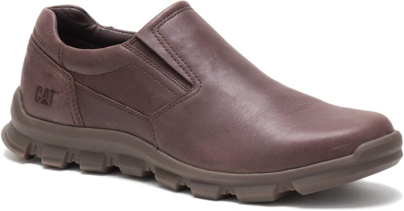 CATERPILLAR Men's Leather Slip-On Shoes in Brown - Image 1