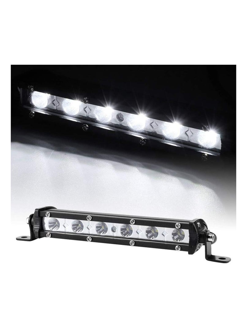 Toby's 12V Auto Work Light Led Waterproof,7in 18W 6LED 6000K White Work Light IP67 Ultra Slim Lamp Bar Stripe for Offroad Ships Auto  - Image 3