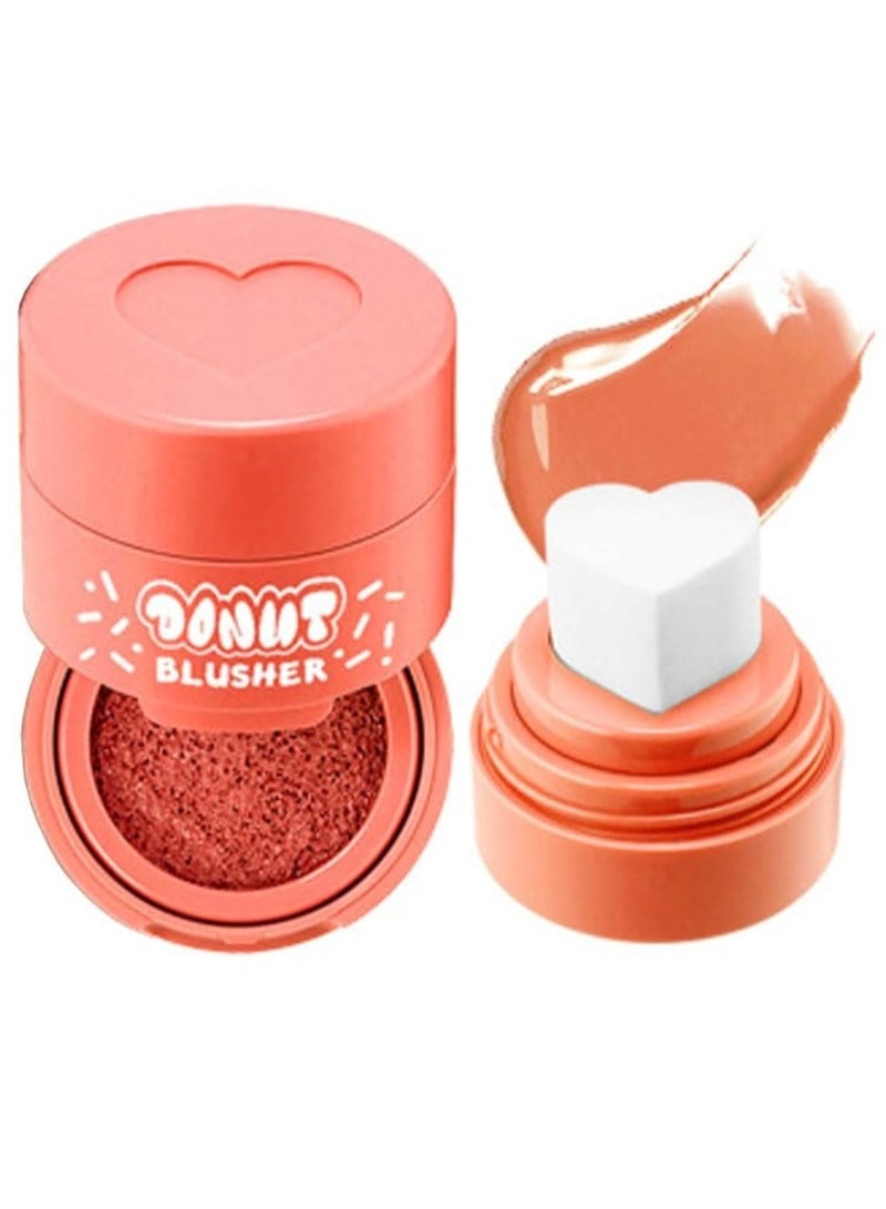 دونات أحمر خدود روزي تشيكس على شكل قلب من أجل حليب برتقالي متوهج لا تشوبه شائبة - Image 1