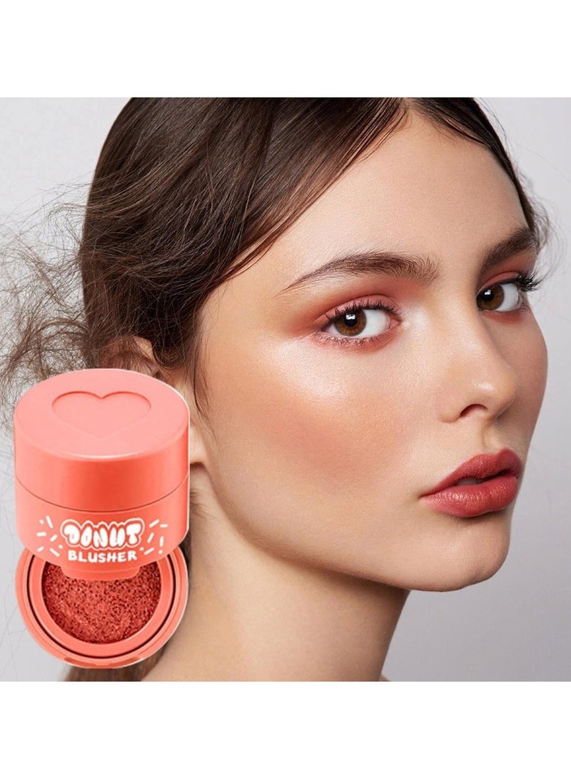 دونات أحمر خدود روزي تشيكس على شكل قلب من أجل حليب برتقالي متوهج لا تشوبه شائبة - Image 5