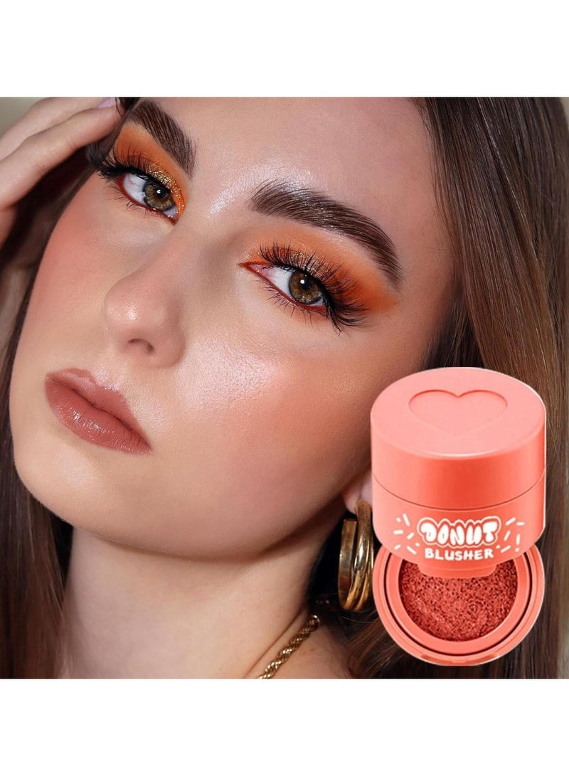 دونات أحمر خدود روزي تشيكس على شكل قلب من أجل حليب برتقالي متوهج لا تشوبه شائبة - Image 4