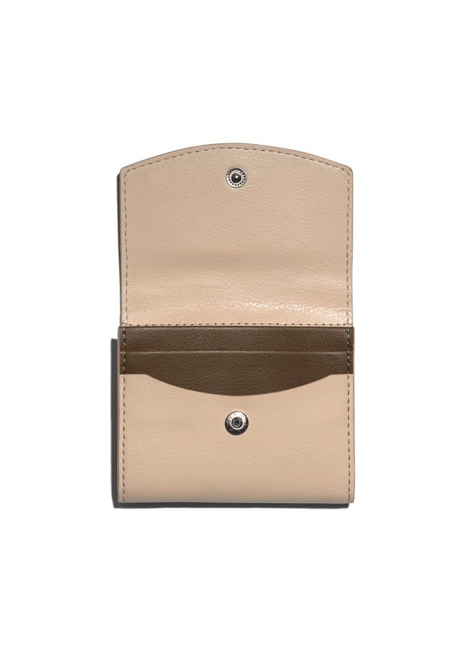 DailyObjects DailyObjects Walnut Brown Women's Flip Top Card Wallet | Made with Vegan Leather Material | Carefully Handcrafted | Holds up to 5 Cards | Slim & Easy to Fit in Pocket | Sufficient Space to Keep Cash  - Image 4